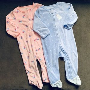 Carter’s terry pajamas.  Size 9 months.
